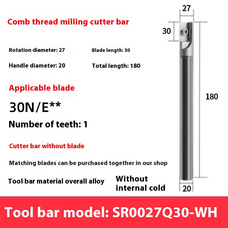 2060-SR00 machining center, thread milling shank, internal and external thread, comb shank, milling shank, lengthened single edge, double edge Shandong Denso Pricision Tools Co.,Ltd.