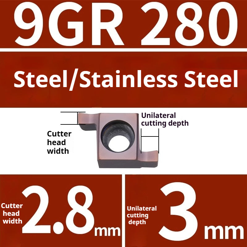 1008-CNC Bore Deep Grooving Inserts Small Hole Grooving Comma Inserts Insert Bar MB-05GR/07GR/09GR Rounded Corner Shandong Denso Pricision Tools Co.,Ltd.