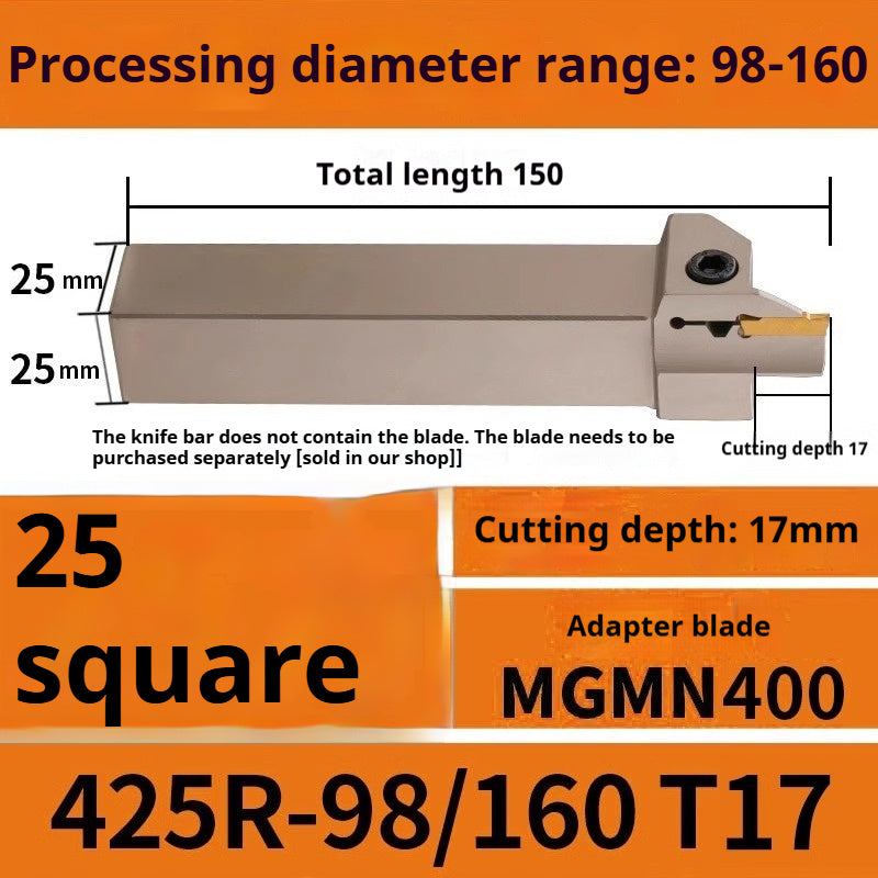1015-End groove cutter CNC toolholder plane groove mghh320/425R cutter cutter groove cutter 345mm circular arc large depth of cut Shandong Denso Pricision Tools Co.,Ltd.