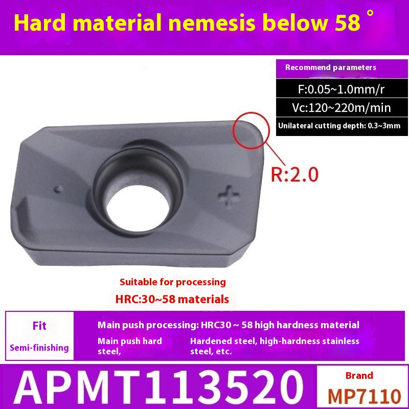 2037-CNC milling cutter APMT1135 special carbide 1604 milling cutter for cast iron r0.8 rough milling coated inserts Shandong Denso Pricision Tools Co.,Ltd.