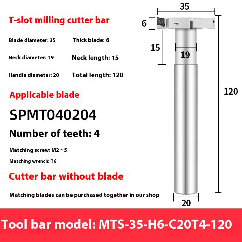 2064-T-slot milling cutter rod CNC slotting HTS three-edged machining center numerical control T-slot milling cutter rod thickness 6 8 10 12 Shandong Denso Pricision Tools Co.,Ltd.