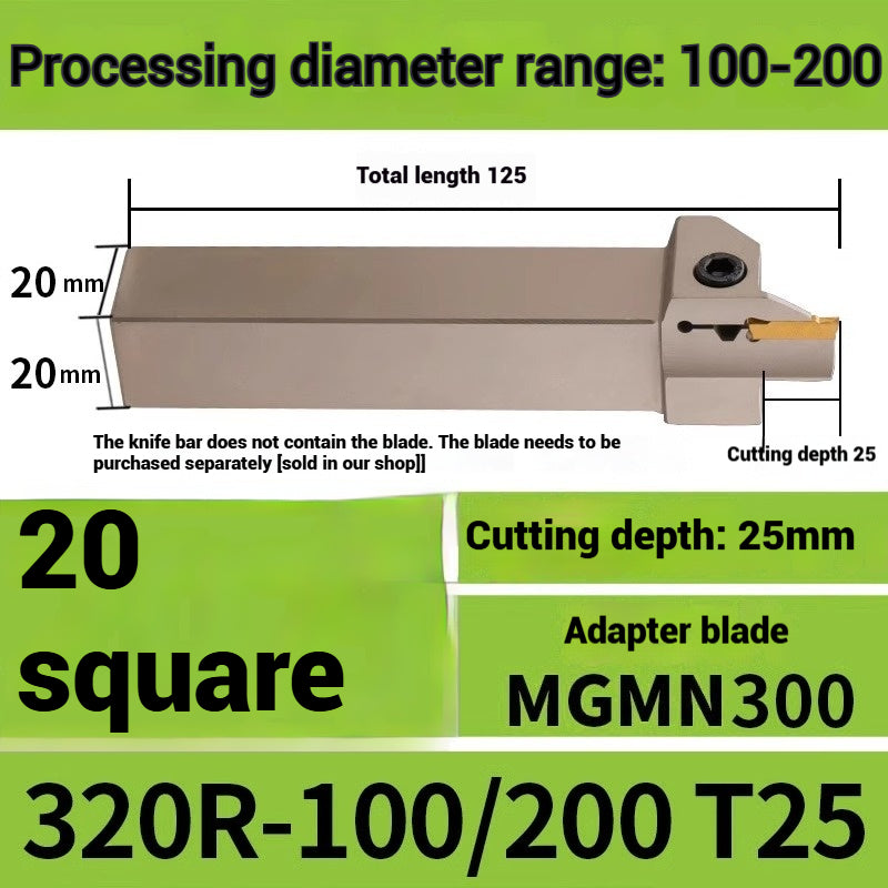 1015-End groove cutter CNC toolholder plane groove mghh320/425R cutter cutter groove cutter 345mm circular arc large depth of cut Shandong Denso Pricision Tools Co.,Ltd.