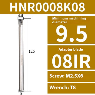 5005 CNC internal threading cutter bar Turning tool bar Vibration-proof snr0020r16 small hole high-speed steel internal hole tooth cutter bar