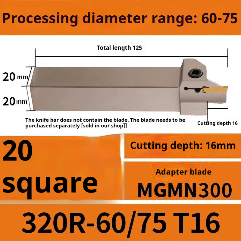 1015-End groove cutter CNC toolholder plane groove mghh320/425R cutter cutter groove cutter 345mm circular arc large depth of cut Shandong Denso Pricision Tools Co.,Ltd.