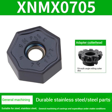 1030-CNC milling inserts XNMX070508 fast feed heptagonal stainless steel wear-resistant milling inserts machining center milling cutter discs