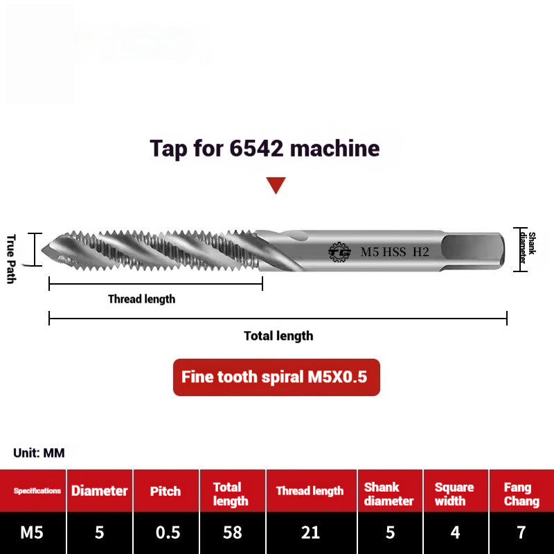 1090-Machine taps stainless steel special spiral apex straight flute taps fine-tooth tapping high-speed steel tapping drills Shandong Denso Pricision Tools Co.,Ltd.