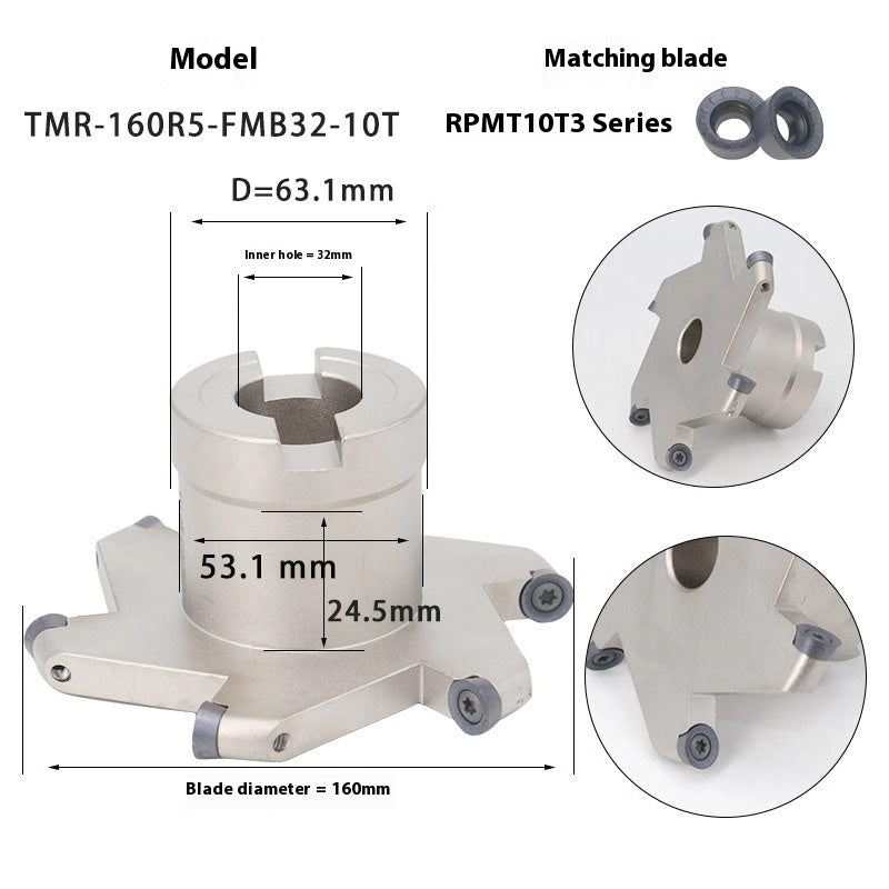 2067-CNC machining center TMR round nose T-slot milling cutter bar arc R2.5R3R4R5R6 slotted side and side cut shank Shandong Denso Pricision Tools Co.,Ltd.