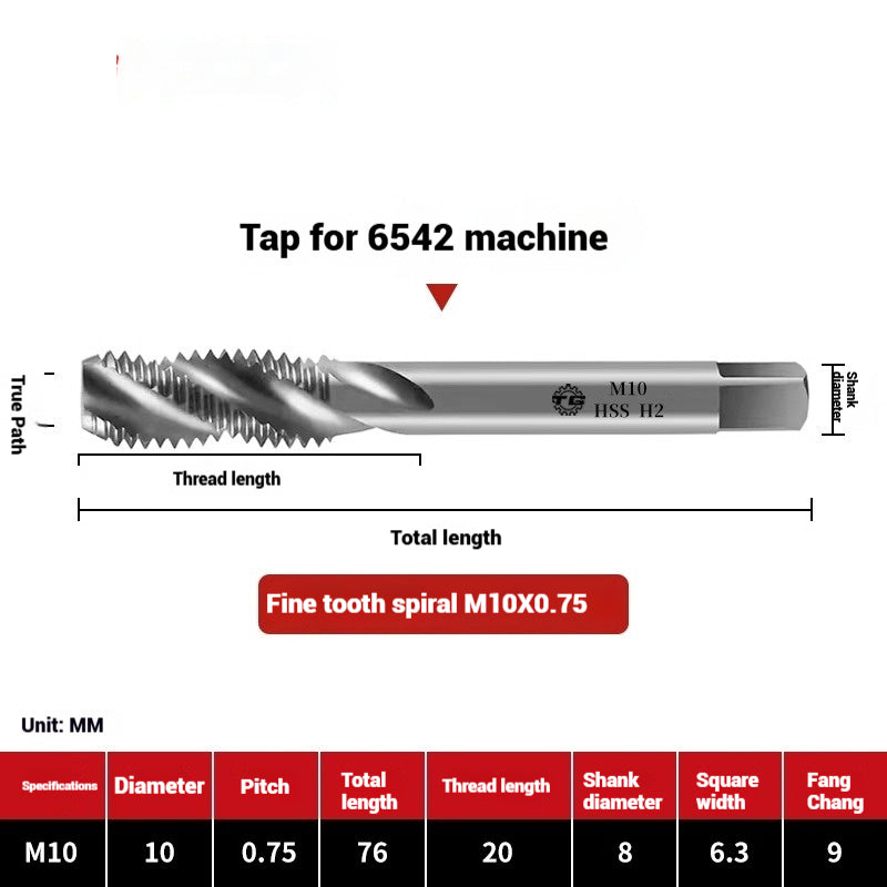 1090-Machine taps stainless steel special spiral apex straight flute taps fine-tooth tapping high-speed steel tapping drills Shandong Denso Pricision Tools Co.,Ltd.