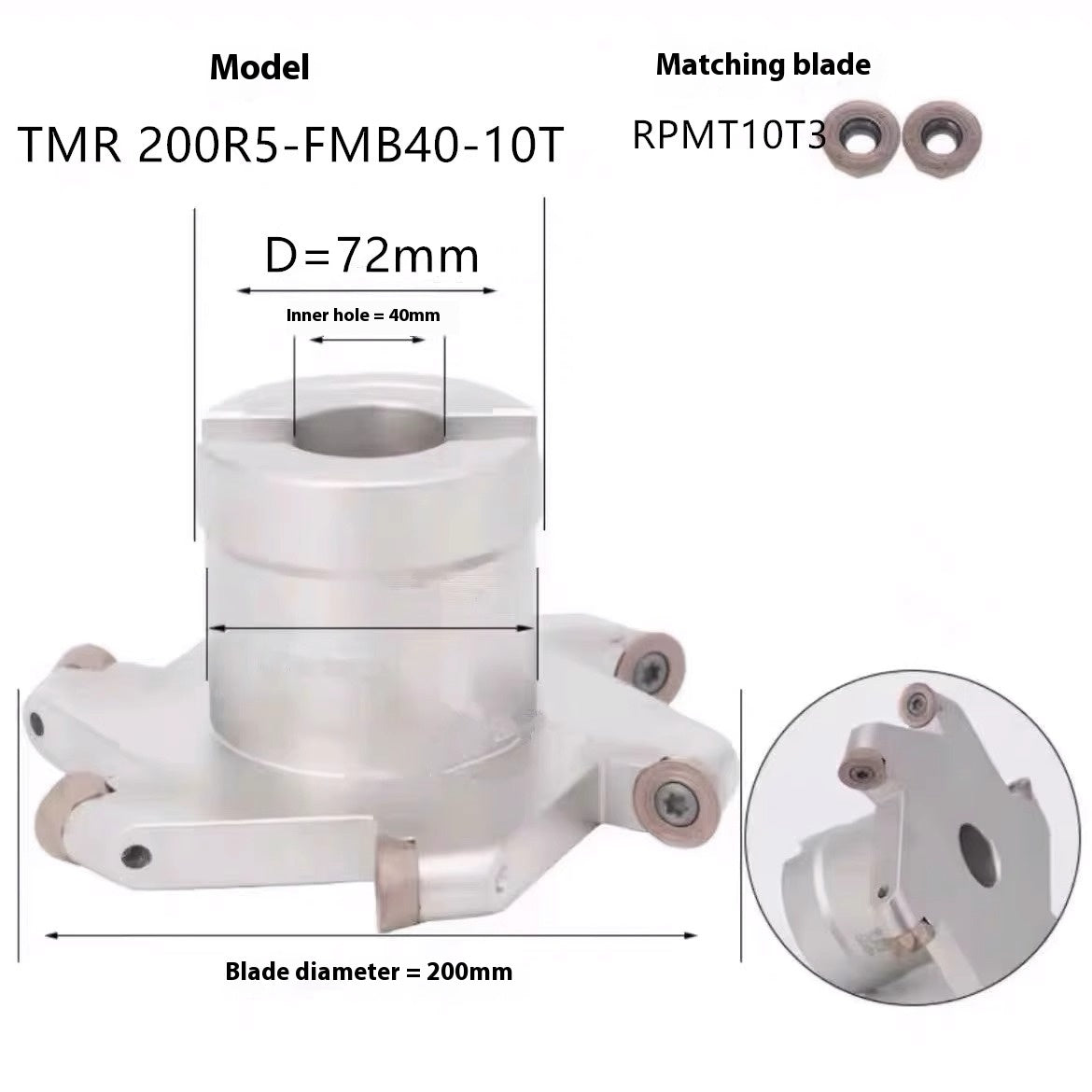 2067-CNC machining center TMR round nose T-slot milling cutter bar arc R2.5R3R4R5R6 slotted side and side cut shank Shandong Denso Pricision Tools Co.,Ltd.