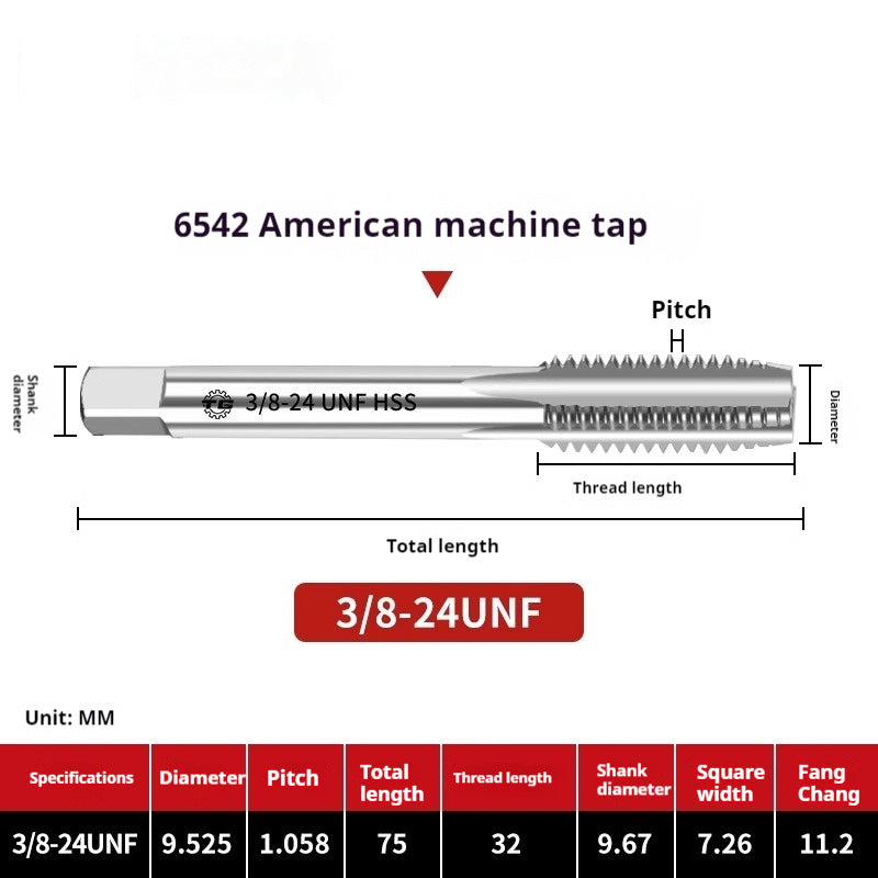 2111-Tap threading machine with tap tapping American stainless steel tapping 1/4-3/5/8UNC UNF Shandong Denso Pricision Tools Co.,Ltd.