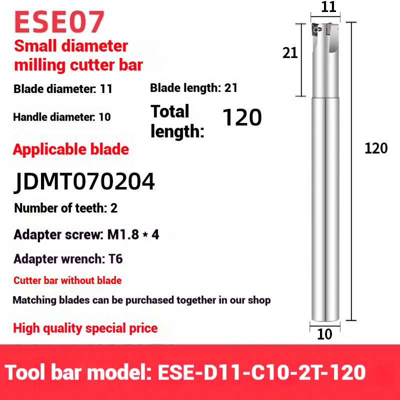 1053-ESE small diameter clear angle milling cutter shanks for 8 10 12 14 16 tungsten carbide milling cutter JDMT070204 double-edged cutter shanks Shandong Denso Pricision Tools Co.,Ltd.