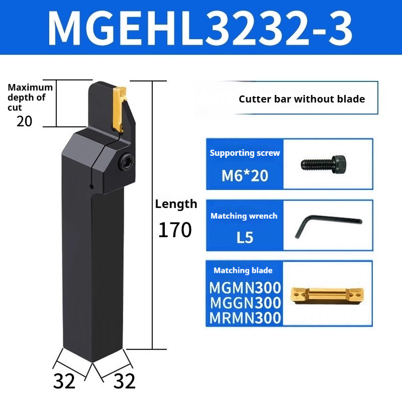 1006-CNC grooving tool bar anti-vibration hardened MGEHR/L reverse knife series lathe machine clamp external cylindrical grooving tool bar Shandong Denso Pricision Tools Co.,Ltd.