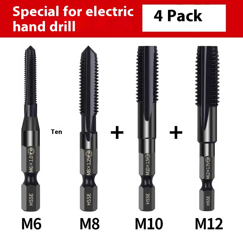 1087-Tiangong 6542 high speed steel hexagonal shank straight flute taps electric drill tapping stainless steel cast iron tapping M3-M12 Shandong Denso Pricision Tools Co.,Ltd.