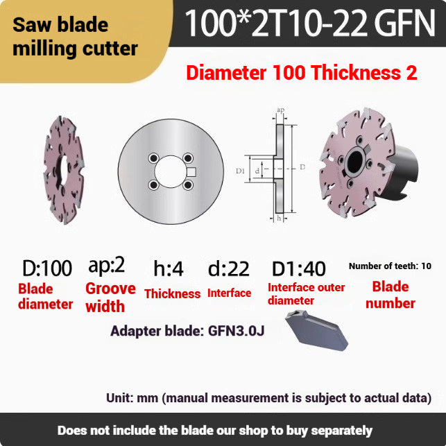 1050-JP Saw Blade Router Bar T-slot Router Plate Ultra-thin Side Cutting Triple Edge Milling Cutter ISCAR GFN Series 2mm3mm Shandong Denso Pricision Tools Co.,Ltd.