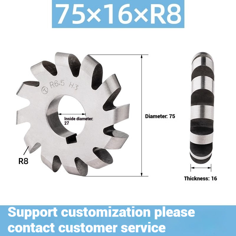 1063-High-speed steel convex semicircular milling cutter external R arc milling cutter saw blade milling cutter high-speed steel cutter disk R1R2R3R4R8R20 Shandong Denso Pricision Tools Co.,Ltd.