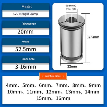 1170-Powerful Collet C42/32/25/22/20 High Precision Flexible Collet Powerful CNC Toolholder Collet