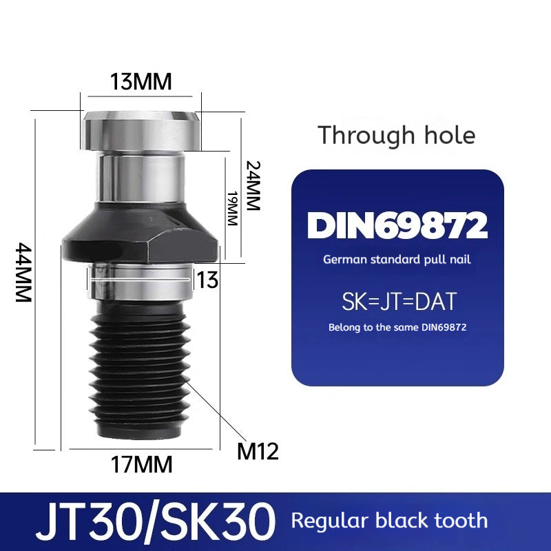 1171-CNC Pull Studs JT/SK/DAT30 40 50 60 German Standard Pull Studs DIN69872 Through Hole Hardened Latin