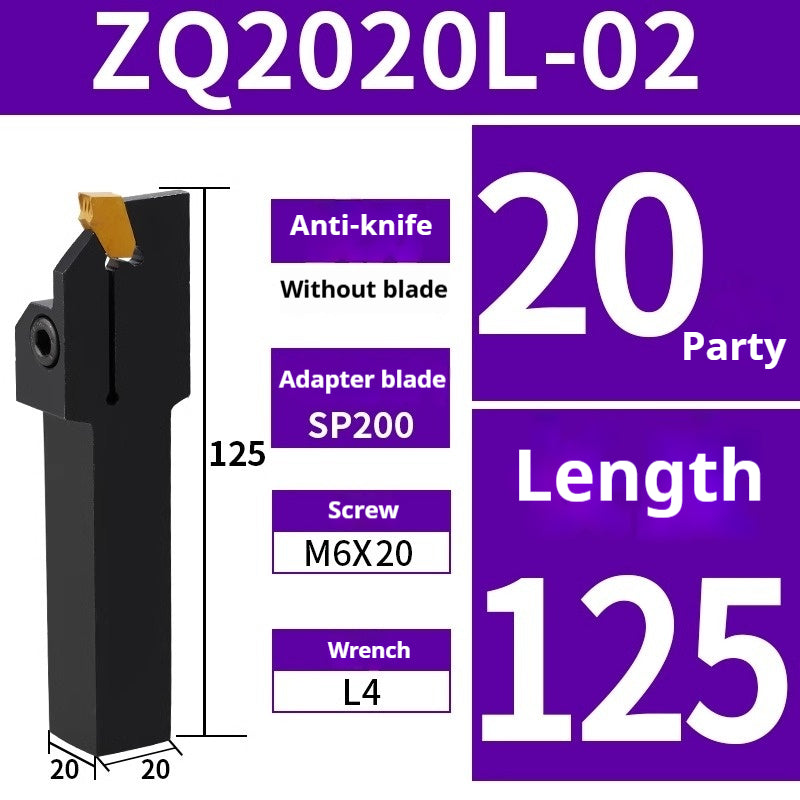 1009-CNC lathe tools Single-head insert/external groove cutter bar ZQ2020R-3-4 cut-off lathe cutter groove cutter bar Shandong Denso Pricision Tools Co.,Ltd.