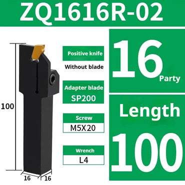 1009-CNC lathe tools Single-head insert/external groove cutter bar ZQ2020R-3-4 cut-off lathe cutter groove cutter bar Shandong Denso Pricision Tools Co.,Ltd.