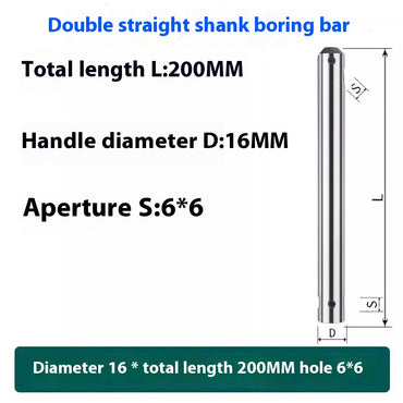 1174-Double Head Straight Shank Boring Bar Diameter 16-32 Adjustable Rough Boring Machine Boring Bar Boring Reaming Blind Hole 45 Degree 90 Degree