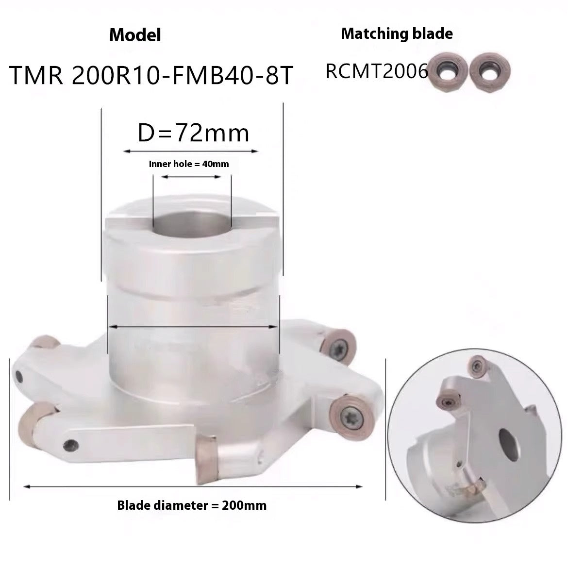 2067-CNC machining center TMR round nose T-slot milling cutter bar arc R2.5R3R4R5R6 slotted side and side cut shank Shandong Denso Pricision Tools Co.,Ltd.