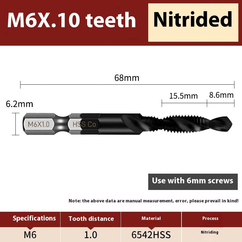 1088-Composite taps drilling tapping drilling holes all-in-one tapping three-in-one self-tapping stainless steel tapping screws set of taps Shandong Denso Pricision Tools Co.,Ltd.