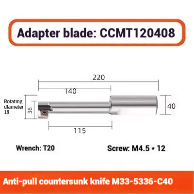 1075-Counterbore Cutter Bar Counterbore Cutter Counterbore Cutter Counterbore Scraper Cutter Counterbore Boring Cutter CNC Counterbore Milling Cutter Bar M16 Shandong Denso Pricision Tools Co.,Ltd.