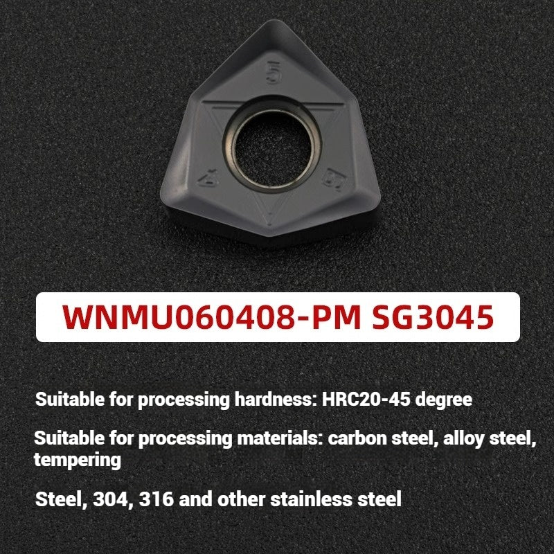 1054-90 degree fast feed WNE heavy cutting MFWN right angle milling cutter shank WNMU040304 double-sided hexagonal milling cutter blade Shandong Denso Pricision Tools Co.,Ltd.
