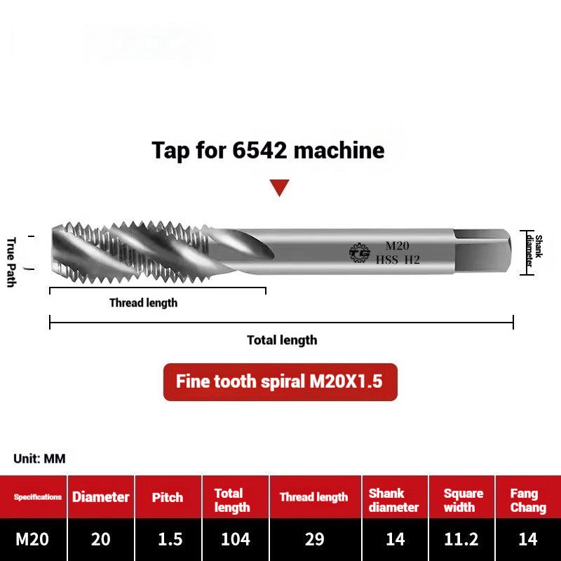 1090-Machine taps stainless steel special spiral apex straight flute taps fine-tooth tapping high-speed steel tapping drills Shandong Denso Pricision Tools Co.,Ltd.