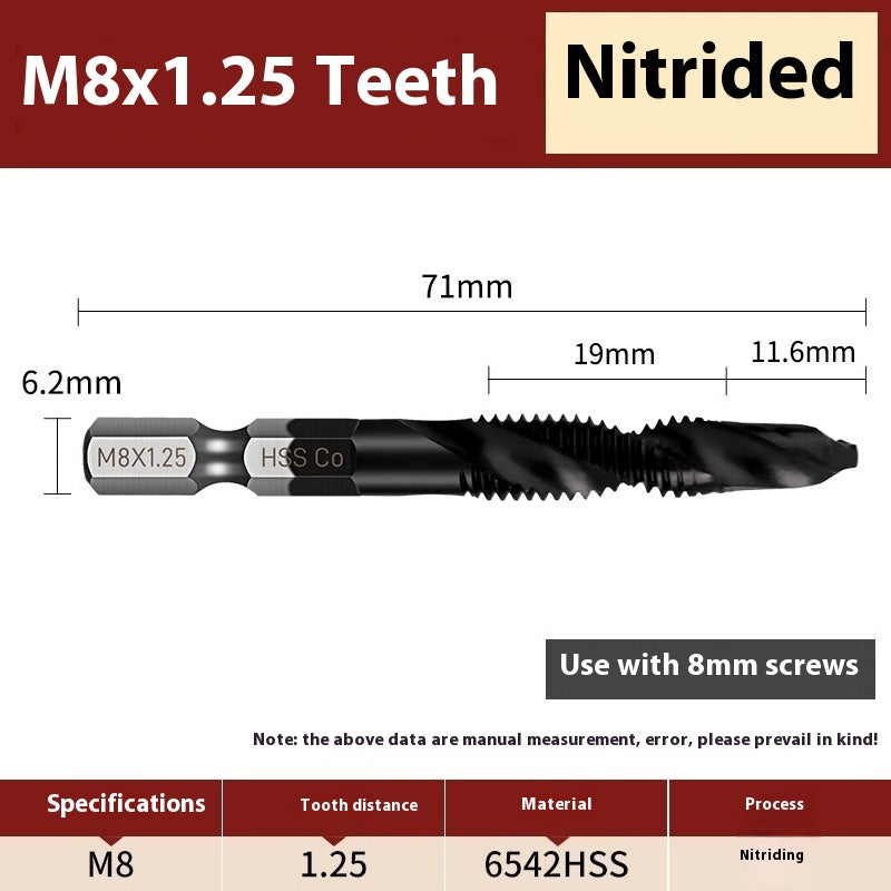 1088-Composite taps drilling tapping drilling holes all-in-one tapping three-in-one self-tapping stainless steel tapping screws set of taps Shandong Denso Pricision Tools Co.,Ltd.
