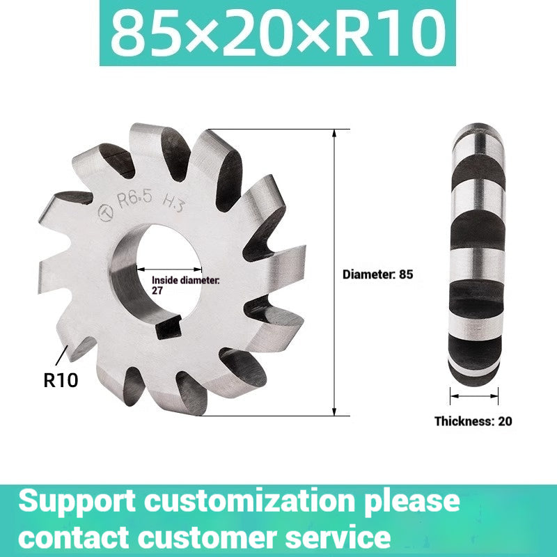 1063-High-speed steel convex semicircular milling cutter external R arc milling cutter saw blade milling cutter high-speed steel cutter disk R1R2R3R4R8R20 Shandong Denso Pricision Tools Co.,Ltd.