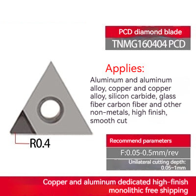1033-Diamond inserts copper and aluminum special CNC lathe tools gemstone lathe cutter grain super bright PCD cutter head diamond cutter head Shandong Denso Pricision Tools Co.,Ltd.
