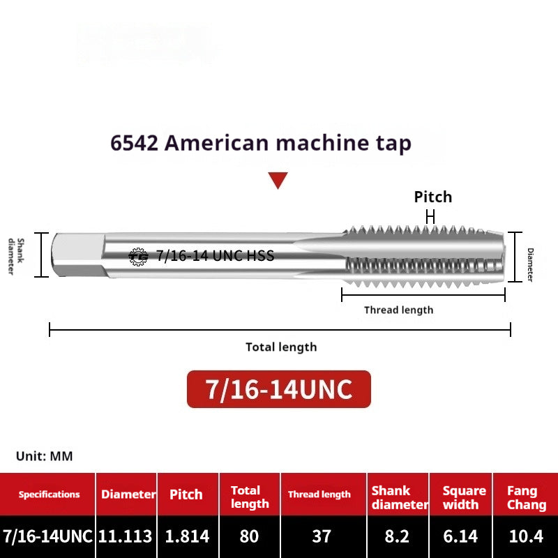 2111-Tap threading machine with tap tapping American stainless steel tapping 1/4-3/5/8UNC UNF Shandong Denso Pricision Tools Co.,Ltd.