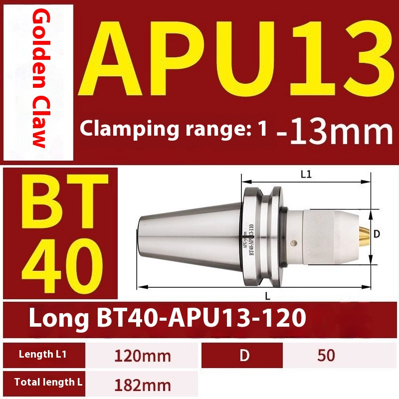 1077-APU one-piece self-tightening drill chuck BT30/BT40/BT50-APU08/13/16 drill bits straight shank milling cutter bits Shandong Denso Pricision Tools Co.,Ltd.