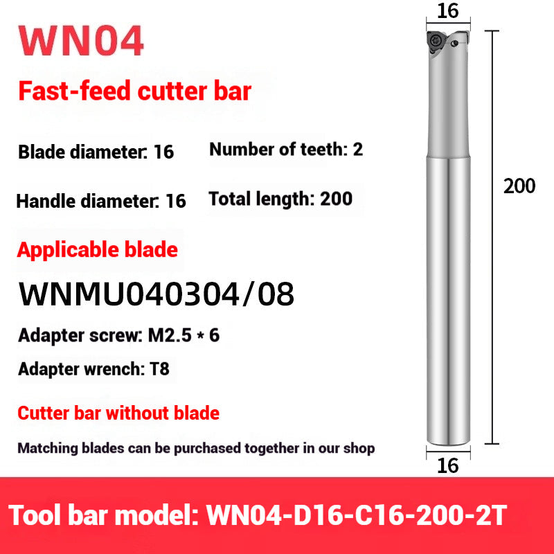 1054-90 degree fast feed WNE heavy cutting MFWN right angle milling cutter shank WNMU040304 double-sided hexagonal milling cutter blade Shandong Denso Pricision Tools Co.,Ltd.