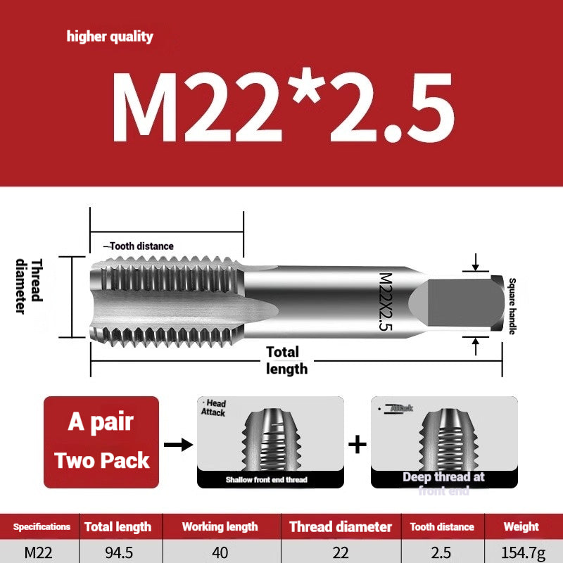 1086-Hand taps tapping tools tapping screws tapping set hand screws alloy steel m2m4m5m8m20 Shandong Denso Pricision Tools Co.,Ltd.