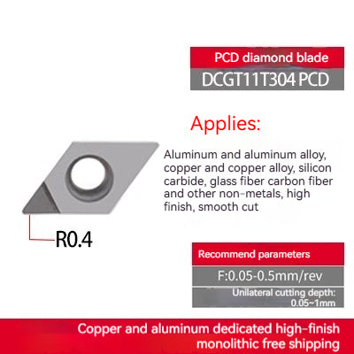1032-Diamond inserts copper and aluminum special CNC lathe tools gemstone lathe cutter grain super bright PCD cutter head diamond cutter head Shandong Denso Pricision Tools Co.,Ltd.