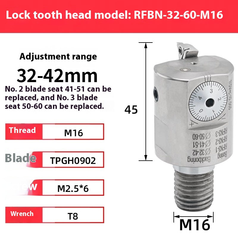 2072-Lock-tooth fine boring head EWN RFBN small hole SDJ fine boring cutter adjustable tungsten carbide alloy seismic boring bar 10-60 Shandong Denso Pricision Tools Co.,Ltd.