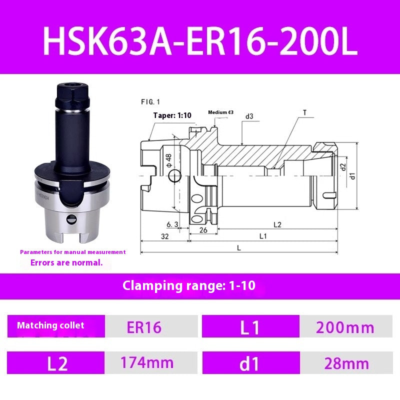 1084-HSK50A 63F 63A-ER32 25 20 16 Flexible Collet Toolholders ER Spring Collet Toolholders Shandong Denso Pricision Tools Co.,Ltd.