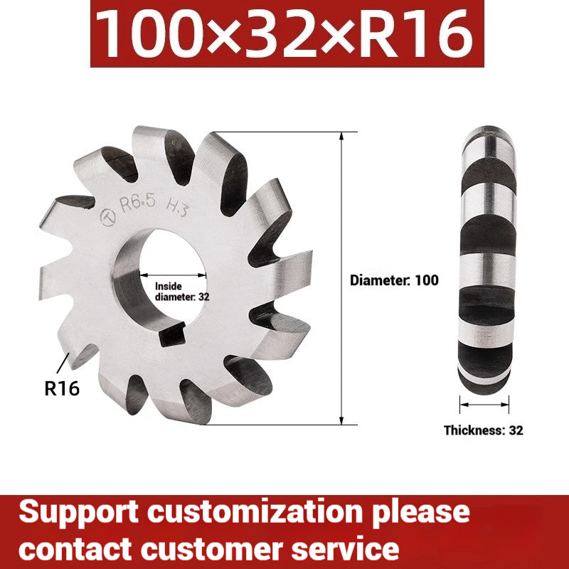 1063-High-speed steel convex semicircular milling cutter external R arc milling cutter saw blade milling cutter high-speed steel cutter disk R1R2R3R4R8R20 Shandong Denso Pricision Tools Co.,Ltd.