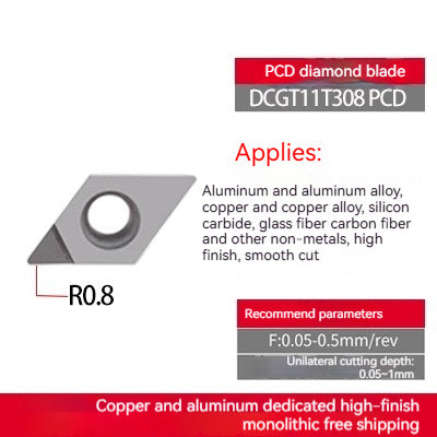 1032-Diamond inserts copper and aluminum special CNC lathe tools gemstone lathe cutter grain super bright PCD cutter head diamond cutter head Shandong Denso Pricision Tools Co.,Ltd.