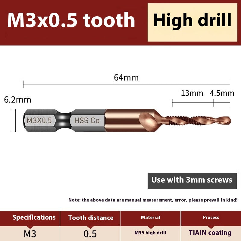 1088-Composite taps drilling tapping drilling holes all-in-one tapping three-in-one self-tapping stainless steel tapping screws set of taps Shandong Denso Pricision Tools Co.,Ltd.