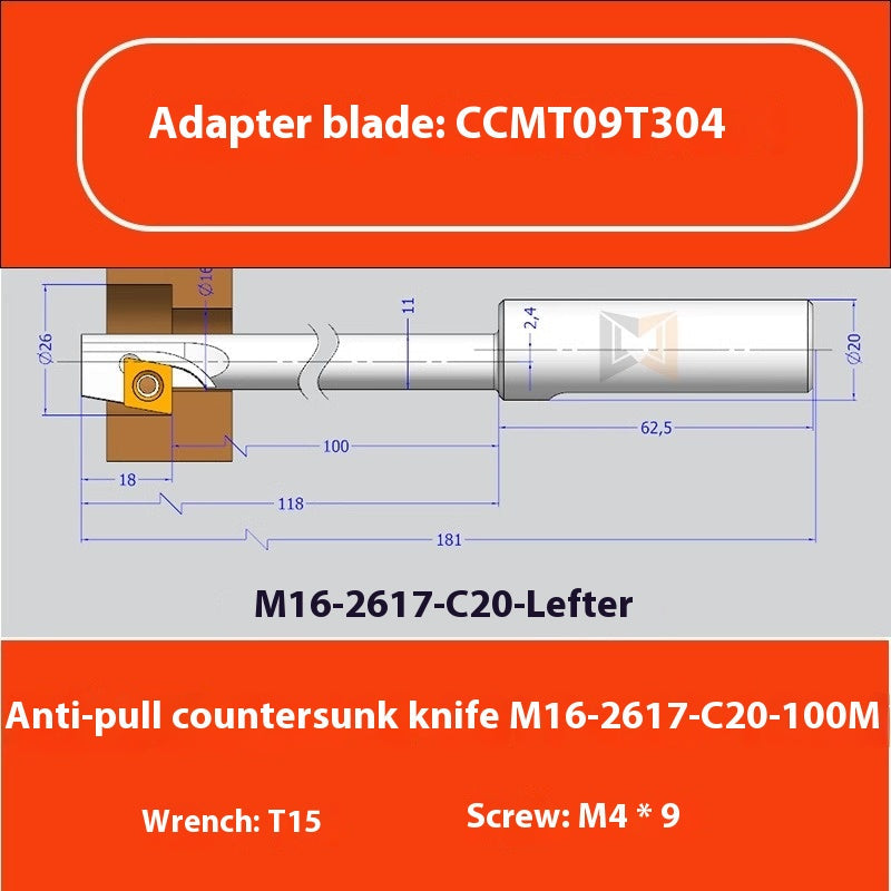 1075-Counterbore Cutter Bar Counterbore Cutter Counterbore Cutter Counterbore Scraper Cutter Counterbore Boring Cutter CNC Counterbore Milling Cutter Bar M16 Shandong Denso Pricision Tools Co.,Ltd.