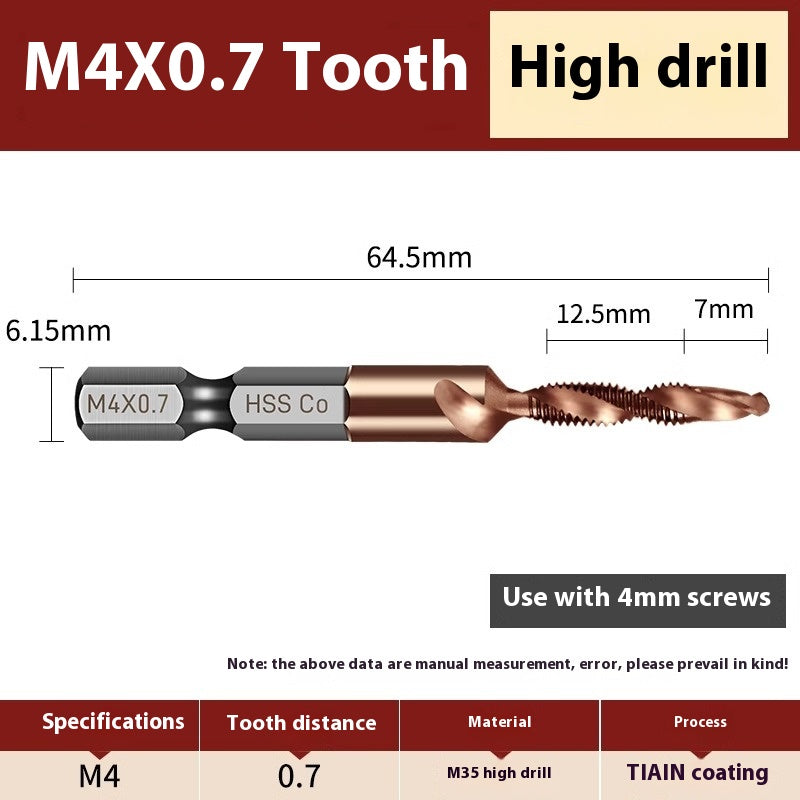 1088-Composite taps drilling tapping drilling holes all-in-one tapping three-in-one self-tapping stainless steel tapping screws set of taps Shandong Denso Pricision Tools Co.,Ltd.