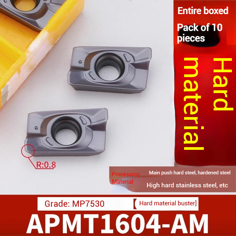 1026-CNC milling inserts APMT1135 carbide 1604 milling inserts fast feed R0.8 coated rough milling cutter grains Shandong Denso Pricision Tools Co.,Ltd.