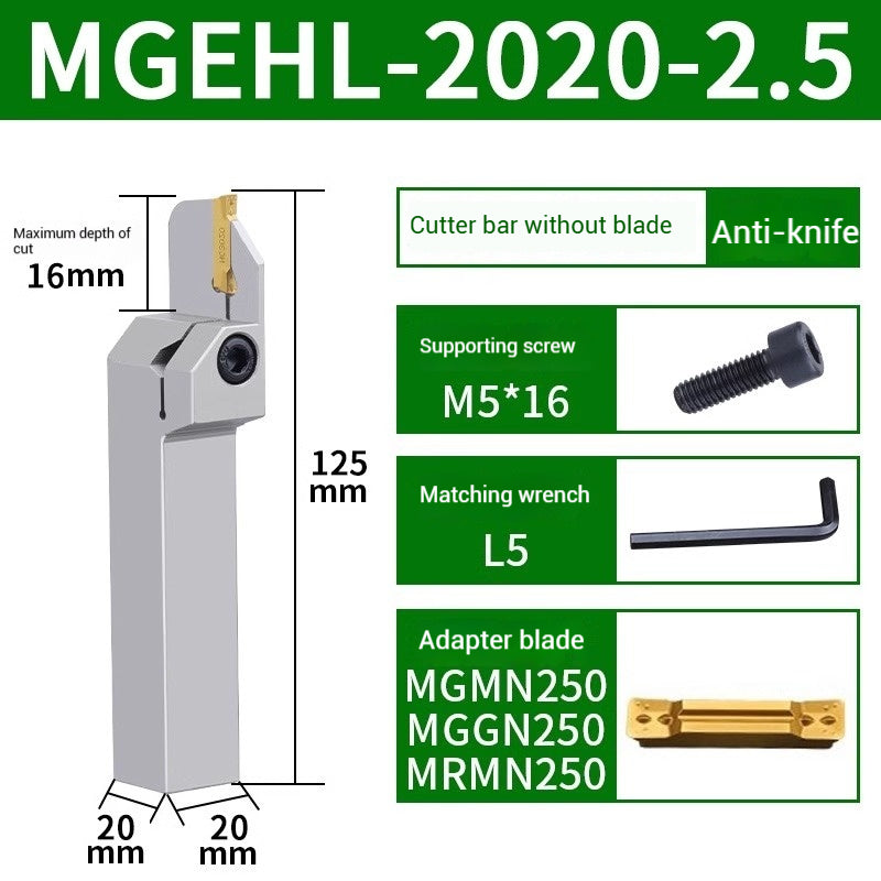 1021-CNC grooving toolholder spring steel toolholder vibration resistant and hardened MGEHR/L series lathe machine clamped grooving toolholder Shandong Denso Pricision Tools Co.,Ltd.