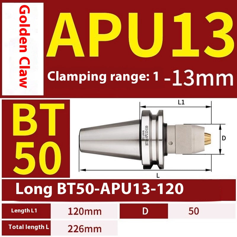 1077-APU one-piece self-tightening drill chuck BT30/BT40/BT50-APU08/13/16 drill bits straight shank milling cutter bits Shandong Denso Pricision Tools Co.,Ltd.