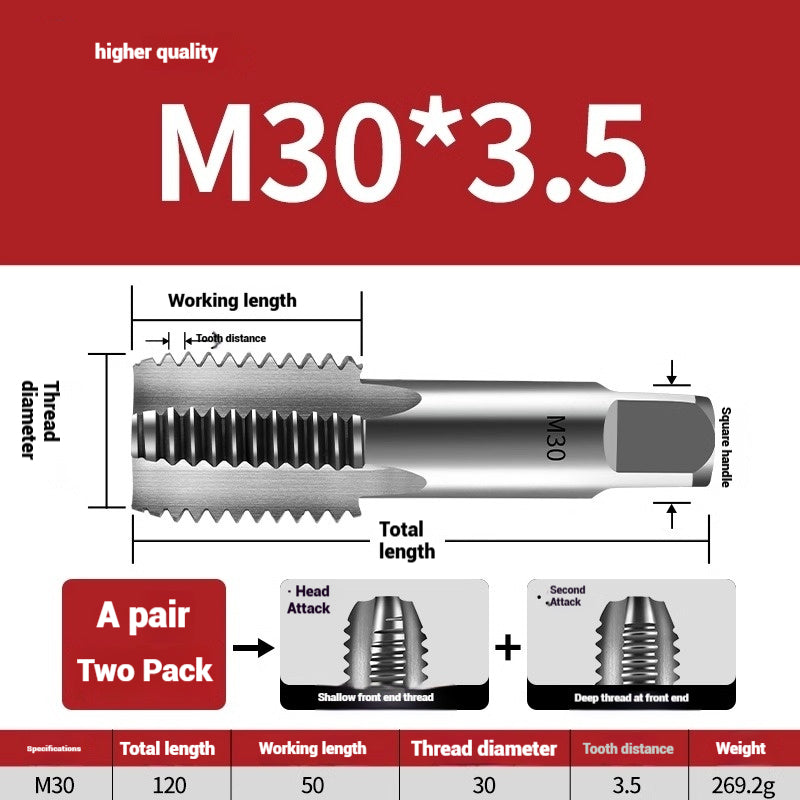1086-Hand taps tapping tools tapping screws tapping set hand screws alloy steel m2m4m5m8m20 Shandong Denso Pricision Tools Co.,Ltd.