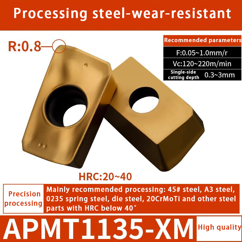 140-CNC milling blade APM T1135 stainless steel special alloy blade Shandong Denso Pricision Tools Co.,Ltd.