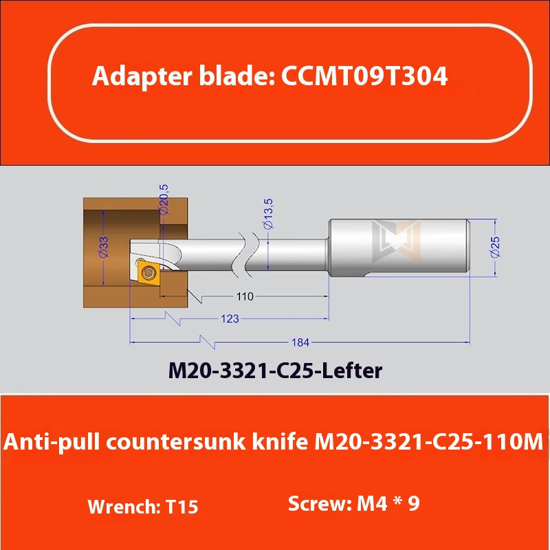 1075-Counterbore Cutter Bar Counterbore Cutter Counterbore Cutter Counterbore Scraper Cutter Counterbore Boring Cutter CNC Counterbore Milling Cutter Bar M16 Shandong Denso Pricision Tools Co.,Ltd.